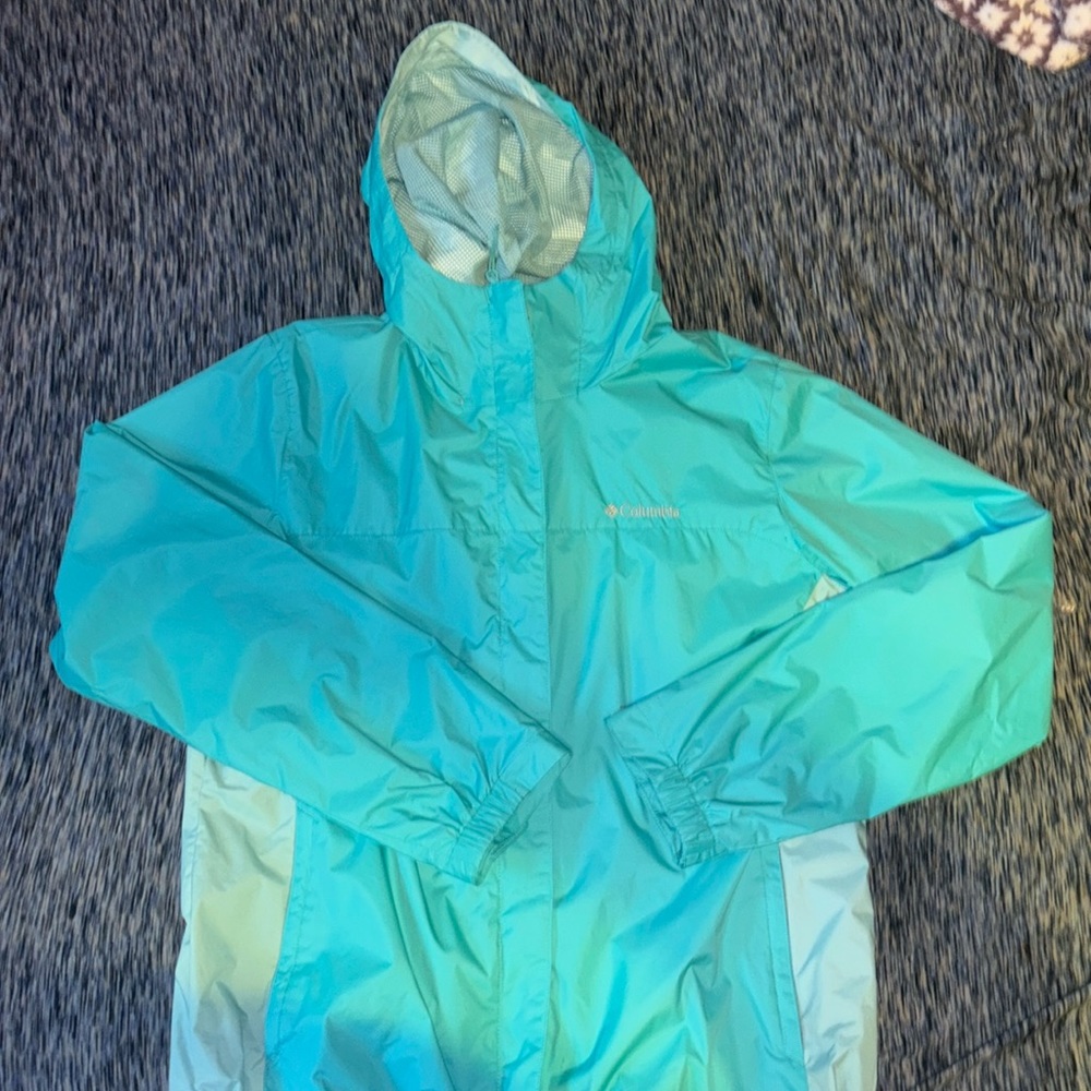Teal XL Columbia rain jacket